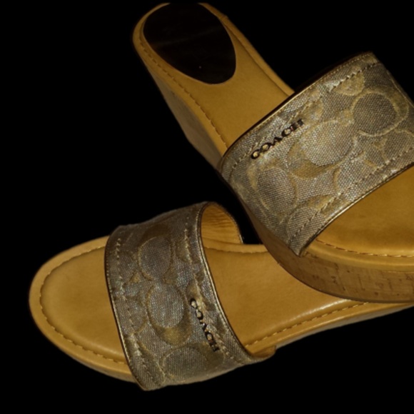 Coach Metallic Joanne Platform Wedges - Picture 5 of 5